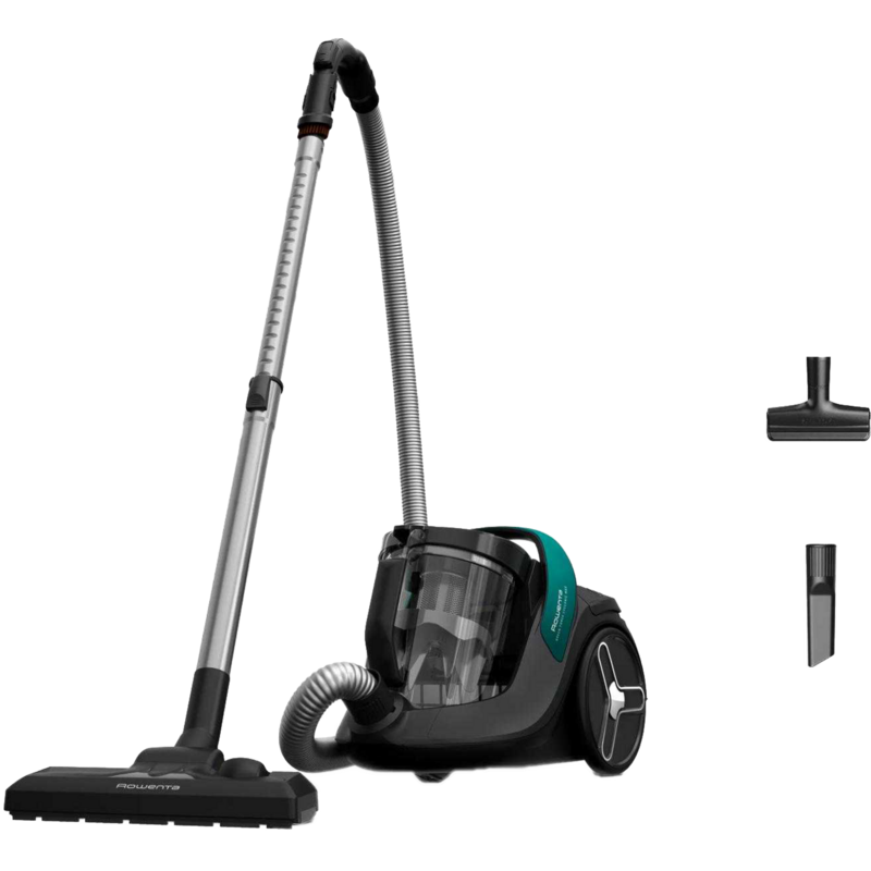Rowenta Green Force Cyclonic Max RO7B12 Bodenstaubsauger, schwarz/türkis