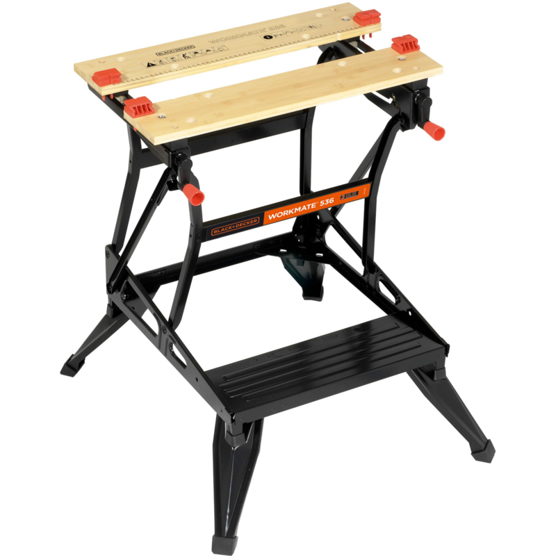 BLACK+DECKER Workmate WM536 Werkbank, schwarz/braun