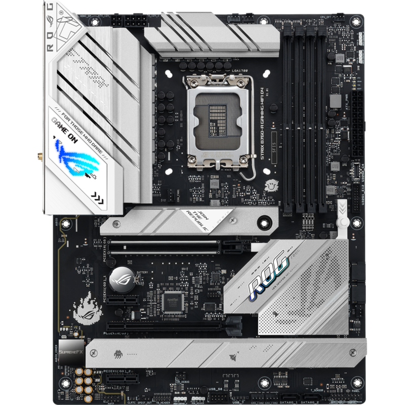 ASUS ROG STRIX B760-A GAMING WIFI Mainboard, grau/silber
