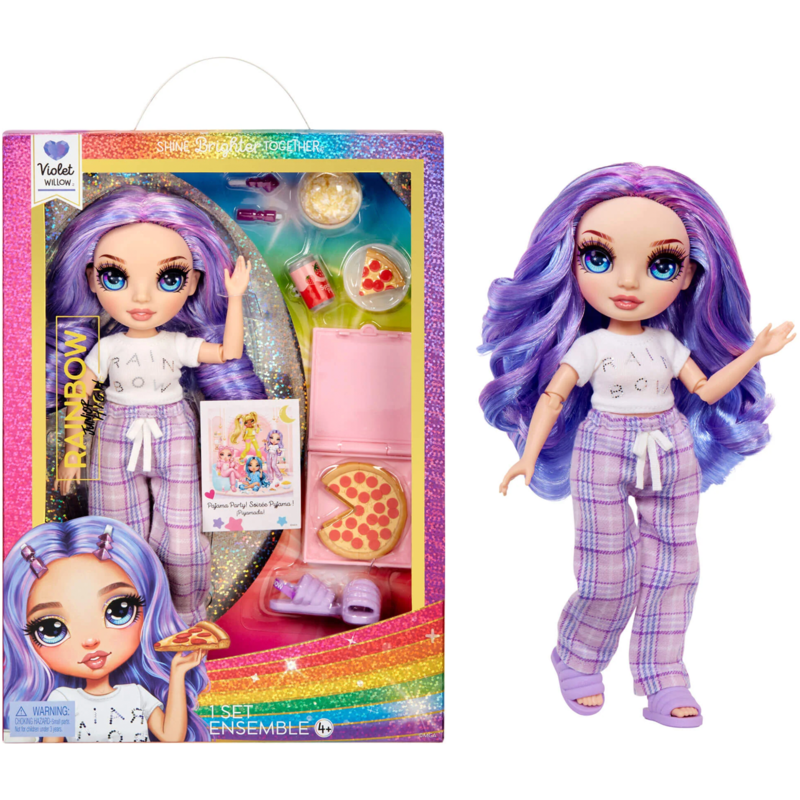 MGA Entertainment Rainbow High Junior High PJ Party - Violet (Purple) Puppe