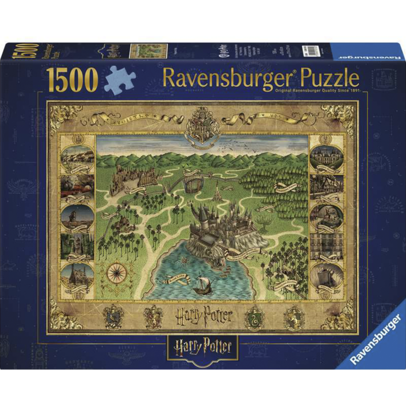 Ravensburger Puzzle Hogwarts Karte, 1500 Teile