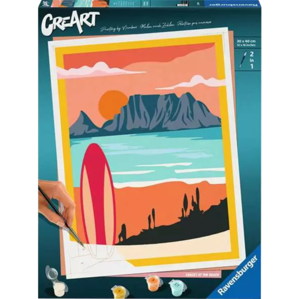 Ravensburger CreArt - Sunset at the Beach Malen