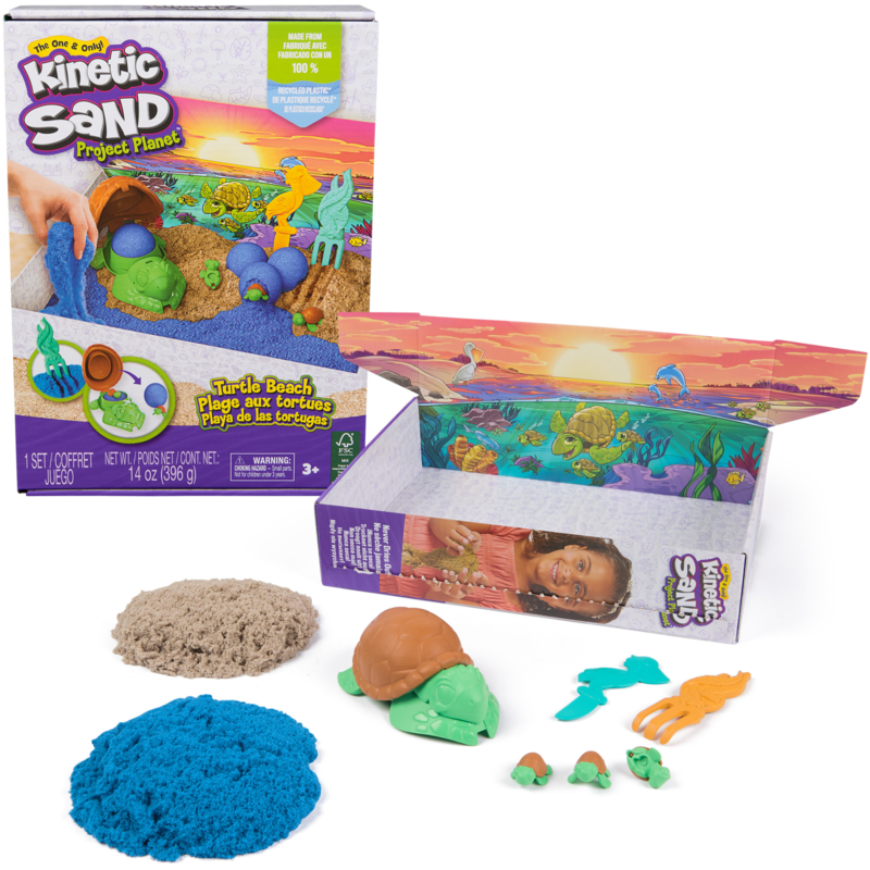 Spin Master Kinetic Sand Project Planet - Schildkröten Spielset Spielsand, 680