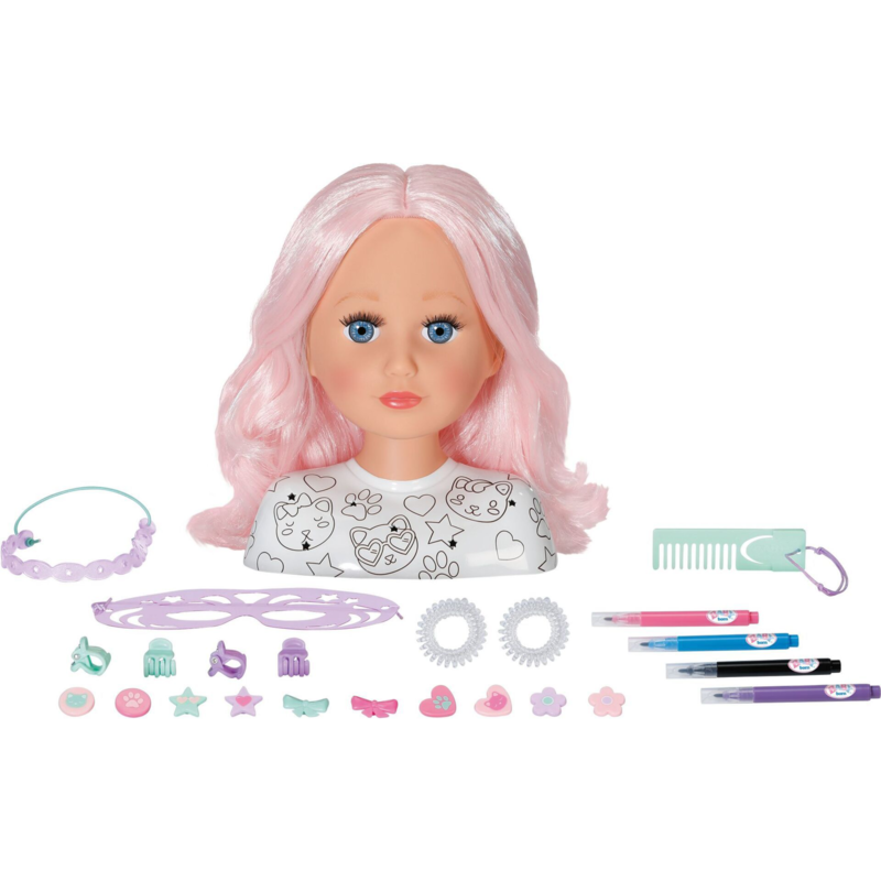 ZAPF Creation BABY born Stylingkopf Kreativ Schmink- und Frisierkopf