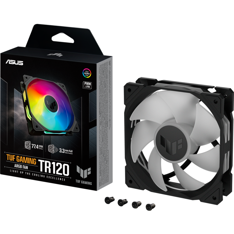 ASUS TUF GAMING TR120 ARGB Gehäuselüfter, schwarz/transparent
