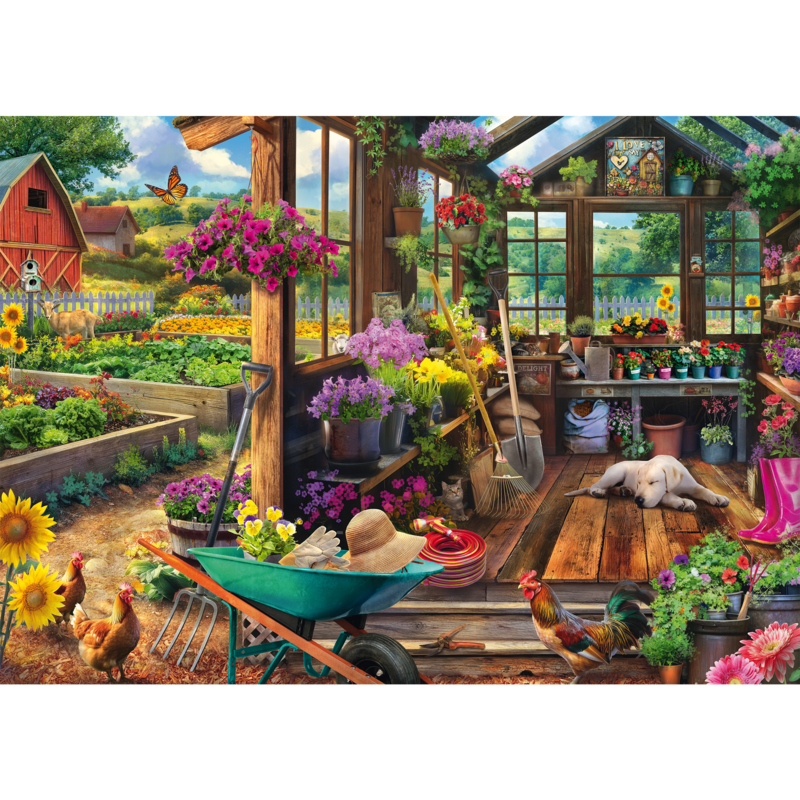 Schmidt Spiele Jeff Haynie: Gartenhaus Puzzle, 1000 Teile