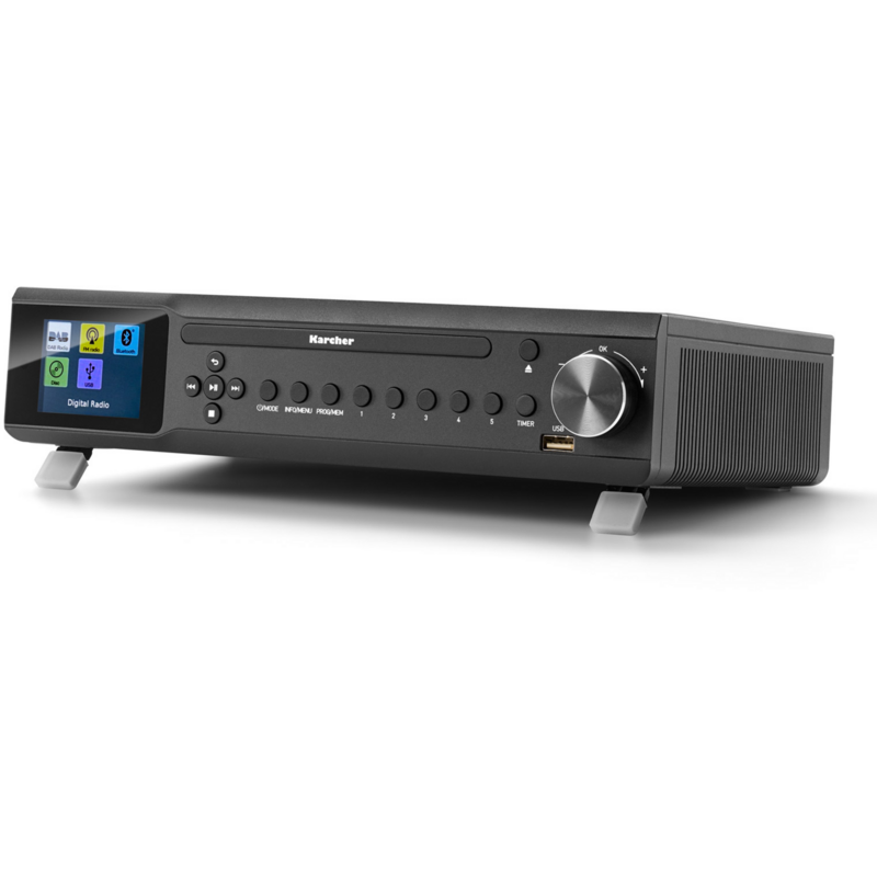Karcher RA 2060D-B Kompaktanlage, schwarz, Küchenradio zur Unterbaumontage