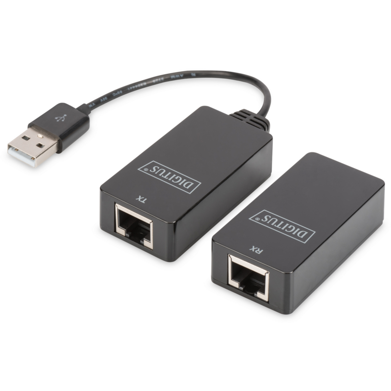 Digitus USB 1.1 CAT Extender-Set, 45 Meter USB-Extender, schwarz, Sendeeinheit +