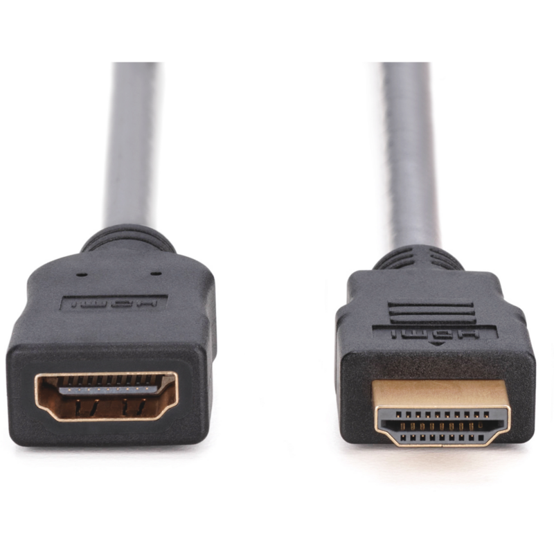 Digitus HDMI High Speed mit Ethernet Verlängerungskabel, schwarz, 5 Meter