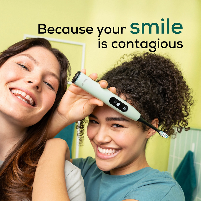 Beurer SC 50 Peppermint Green Planet Elektrische Zahnbürste, hellgrün, incl. 2