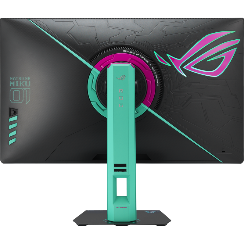 ASUS ROG Strix XG27ACMEG-G Hatsune Miku Edition Gaming-Monitor, schwarz/türkis, Gebraucht