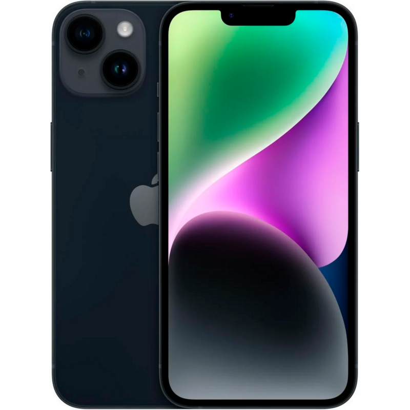 Apple iPhone 14 256 GB Generalüberholt Handy, schwarz, Mitternacht, Generalüberholt
