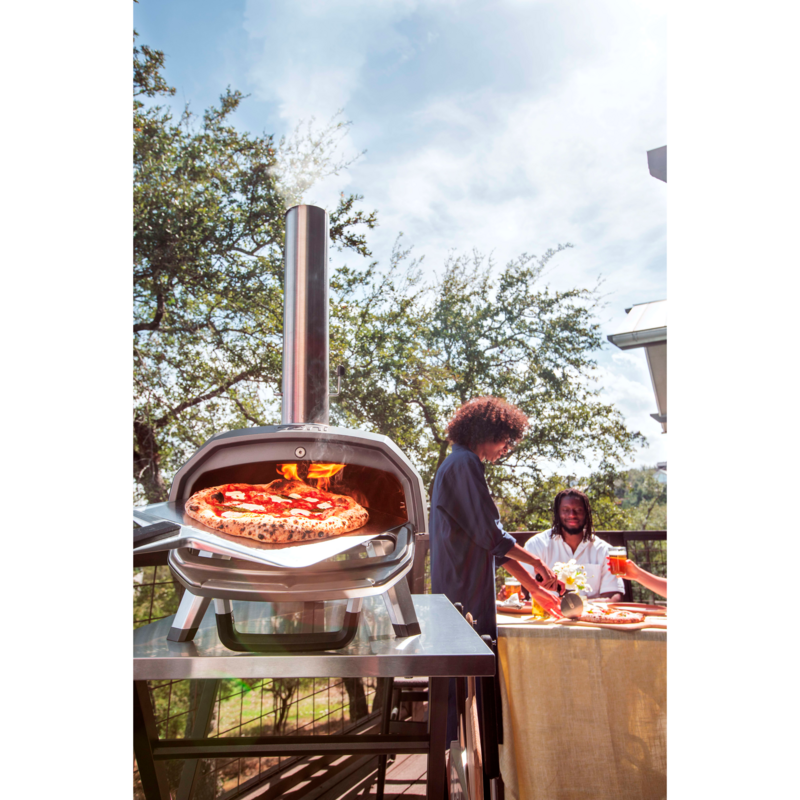 Ooni Karu 2 Pizzaofen, schwarz/edelstahl, Multi-Brennstoff, für Pizzen bis ca. Ø