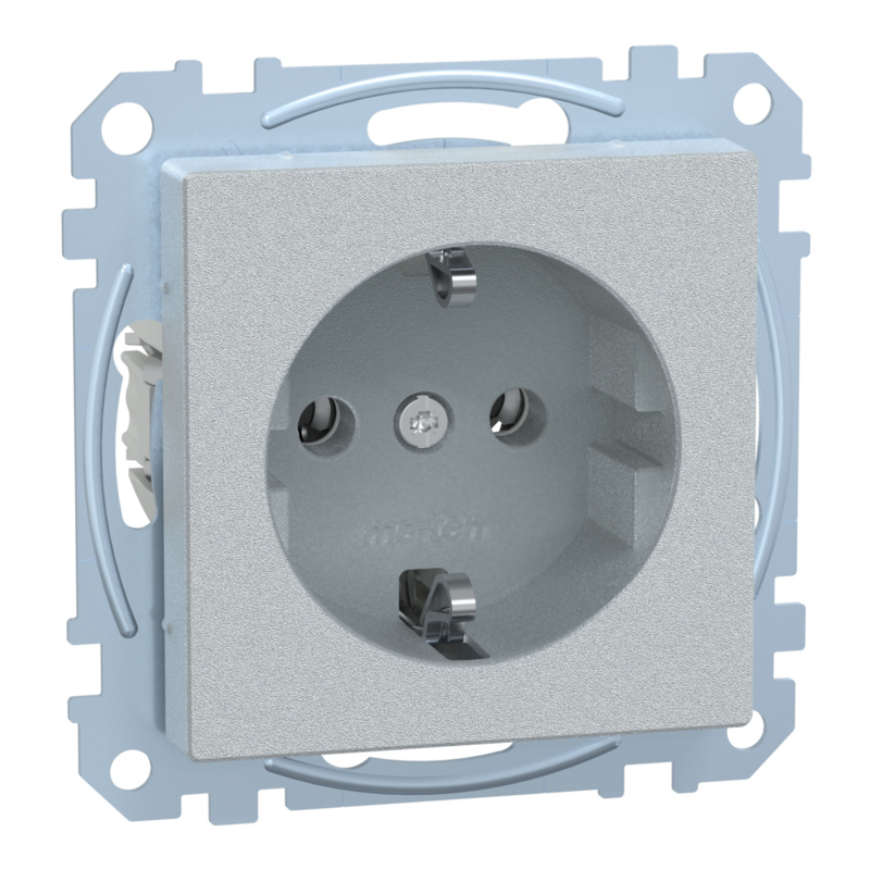 Merten Schutzkontakt-Steckdose mit Steckklemme, Unterputz, 16 Ampere, 250 Volt