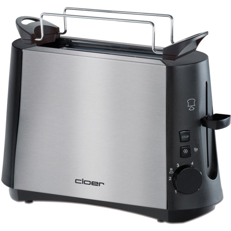 Cloer Single-Toaster 3890, edelstahl, 600 Watt, für 1 Scheibe Toast