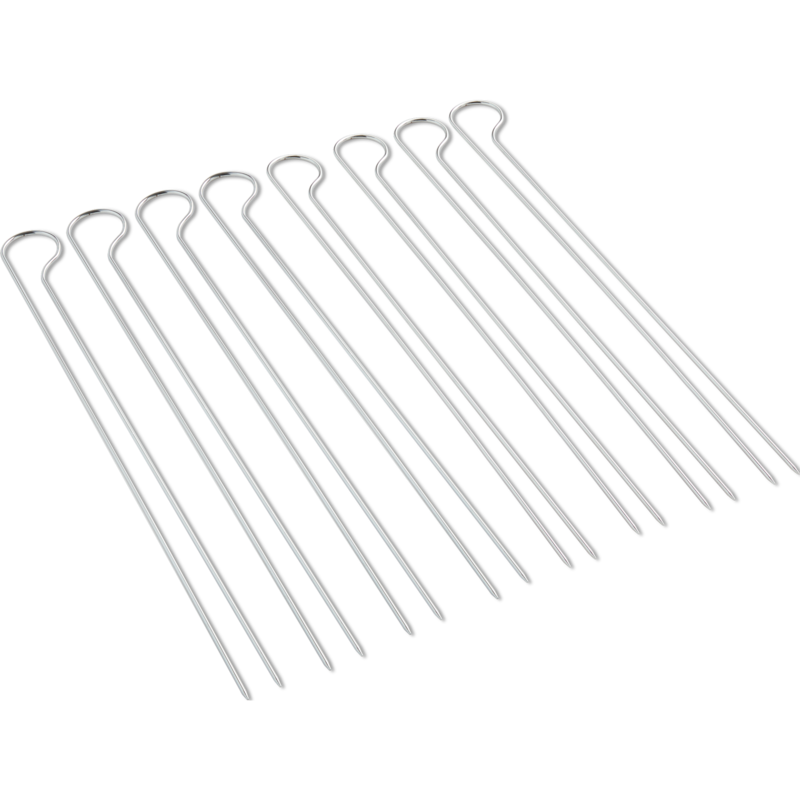 Weber Doppelspieße-Set 6320, 8 Stück Spieß, silber