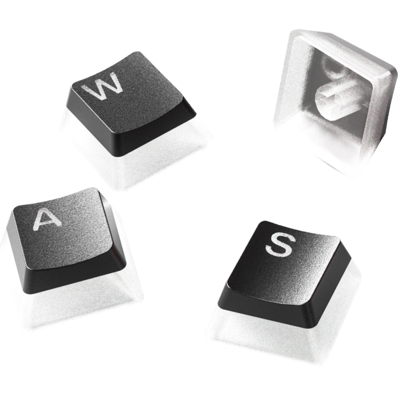 SteelSeries PrismCaps Tastenkappe, schwarz/transparent, DE-Layout, Gebraucht