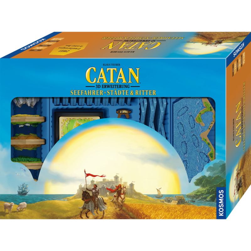 Kosmos CATAN 3D - Seefahrer + Städte & Ritter Brettspiel, Erweiterung