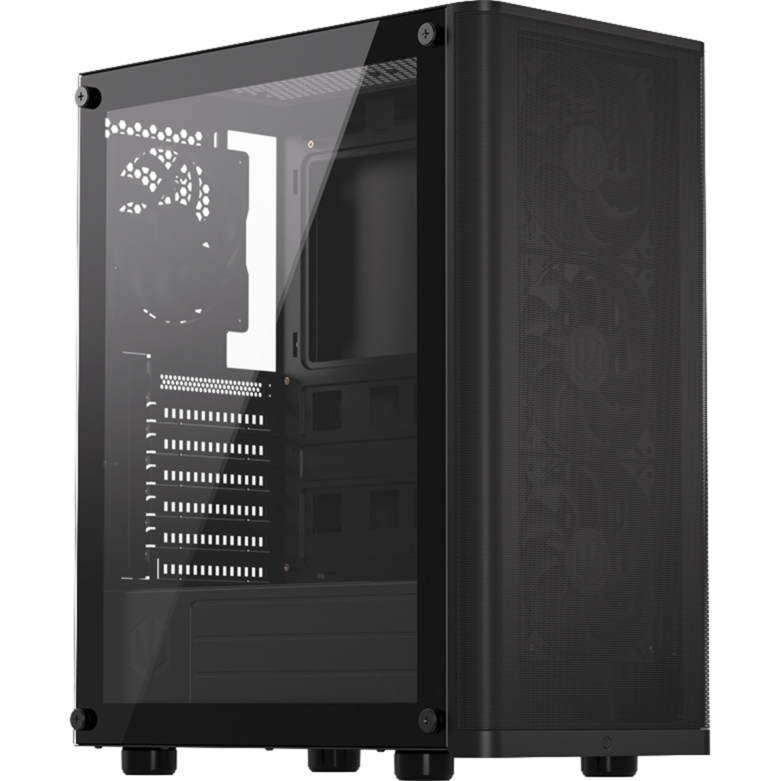 ENDORFY Ventum 200 Air Tower-Gehäuse, schwarz, Seitenteil aus Tempered Glass