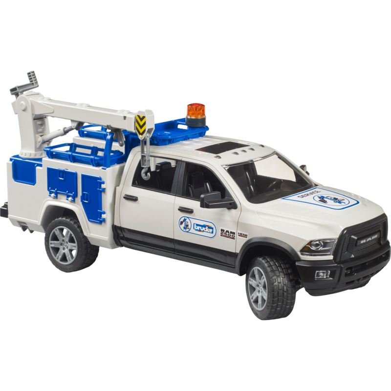 bruder RAM 2500 Service Truck mit Kran und Rundumleuchte Modellfahrzeug