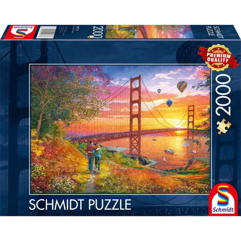 Schmidt Spiele Spaziergang zur Golden Gate Bridge Puzzle, 2000 Teile