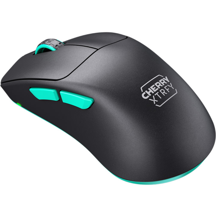 CHERRY XTRFY M64 Wireless Gaming-Maus, schwarz/türkis
