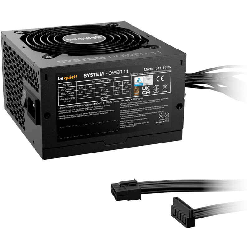 be quiet! System Power 11 650W ATX3.1 PC-Netzteil, schwarz, 1x 12-Pin High Power