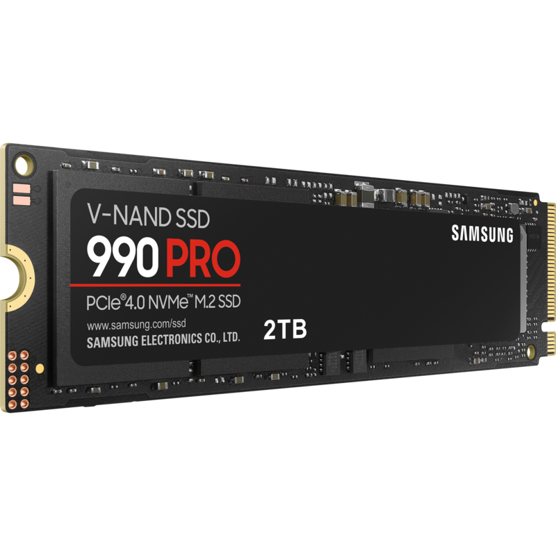Samsung 990 PRO 2 TB SSD, PCIe 4.0 x4, NVMe 2, M.2 2280, intern
