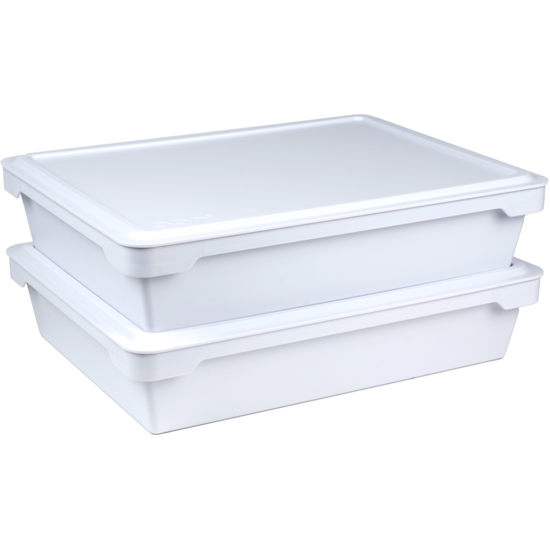 Ooni Pizzateigboxen Behälter, weiß, 2 Pizzaballenboxen + 2 Deckel