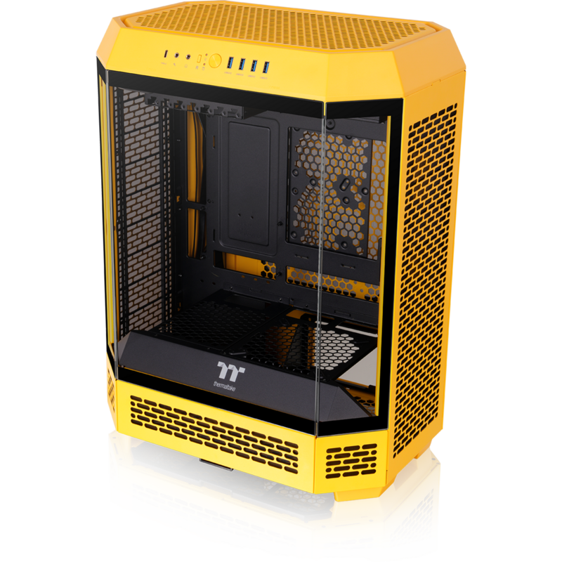 Thermaltake The Tower 600 Tower-Gehäuse, gelb, Tempered Glass x 3