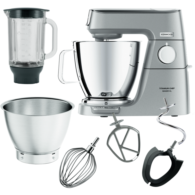 Kenwood Titanium Chef Baker XL Küchenmaschine KVL85.124SI, silber, 1.200 Watt
