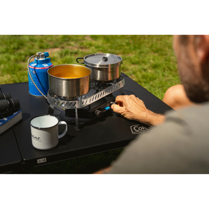 Campingaz Campingkocher Camp & Trek Twin Connect Gaskocher, silber/schwarz, 2