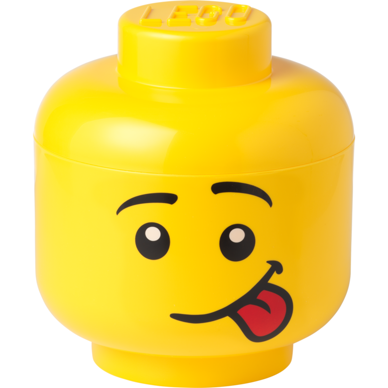 Room Copenhagen LEGO Storage Head "Silly", groß Aufbewahrungsbox, gelb