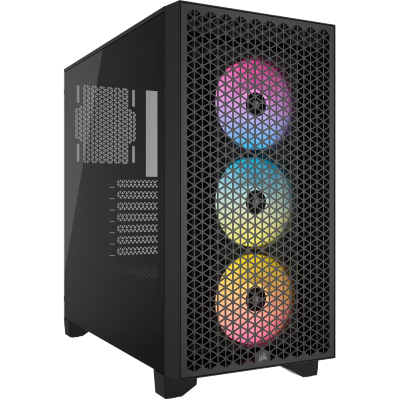 Corsair 3000D RGB Airflow Tower-Gehäuse, schwarz, Tempered Glass