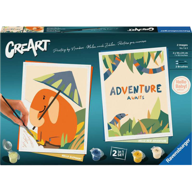 Ravensburger CreArt - Hello Baby Safari Set Malen