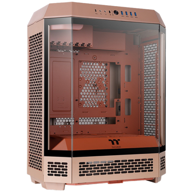 Thermaltake The Tower 600 Tower-Gehäuse, braun, Tempered Glass x 3