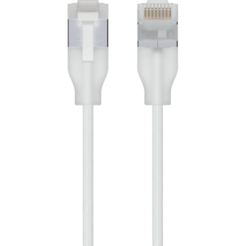 Ubiquiti UniFi Etherlighting Cat.6a Premium-Patchkabel Kabel, weiß, 0,15 Meter