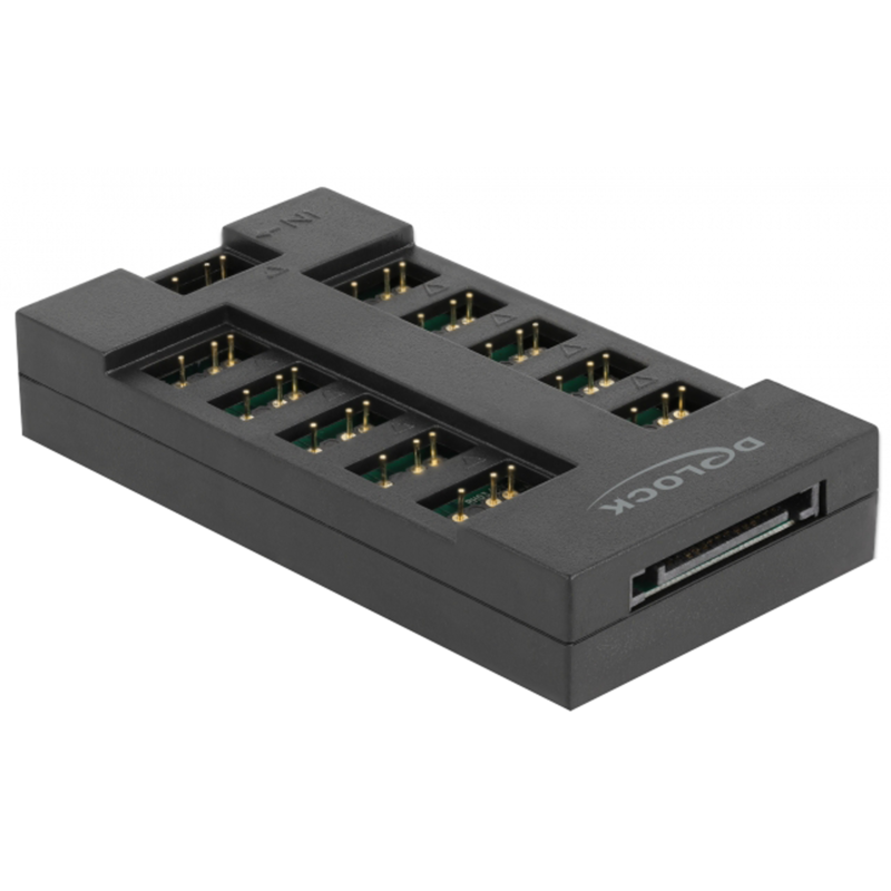 DeLOCK RGB Hub für ARGB LEDs mit 10 Ports, schwarz