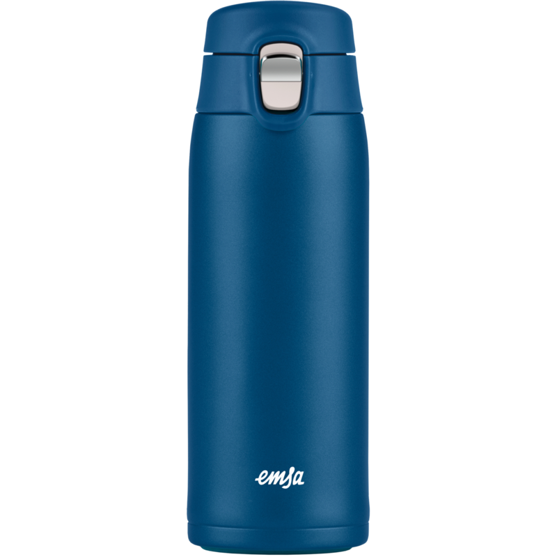 Emsa TRAVEL MUG light Thermobecher, dunkelblau, 0,4 Liter, Flip-Deckel