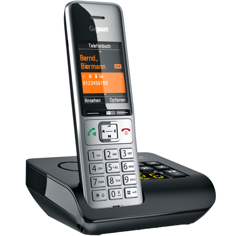 Gigaset COMFORT 500A analoges Telefon, silber/schwarz