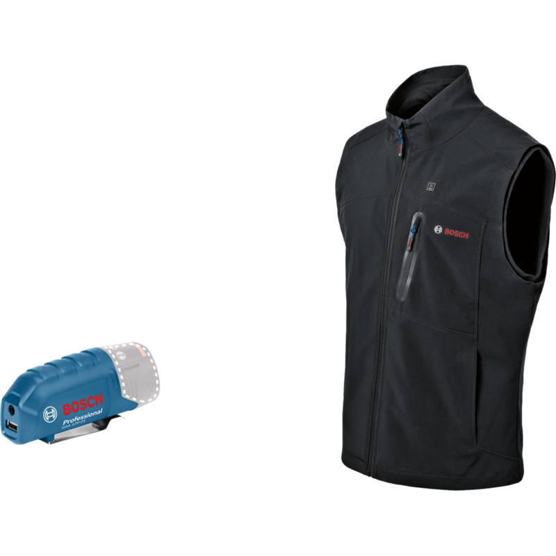 Bosch Professional Beheizbare Weste GHV 12+18V XA, S Arbeitskleidung, schwarz