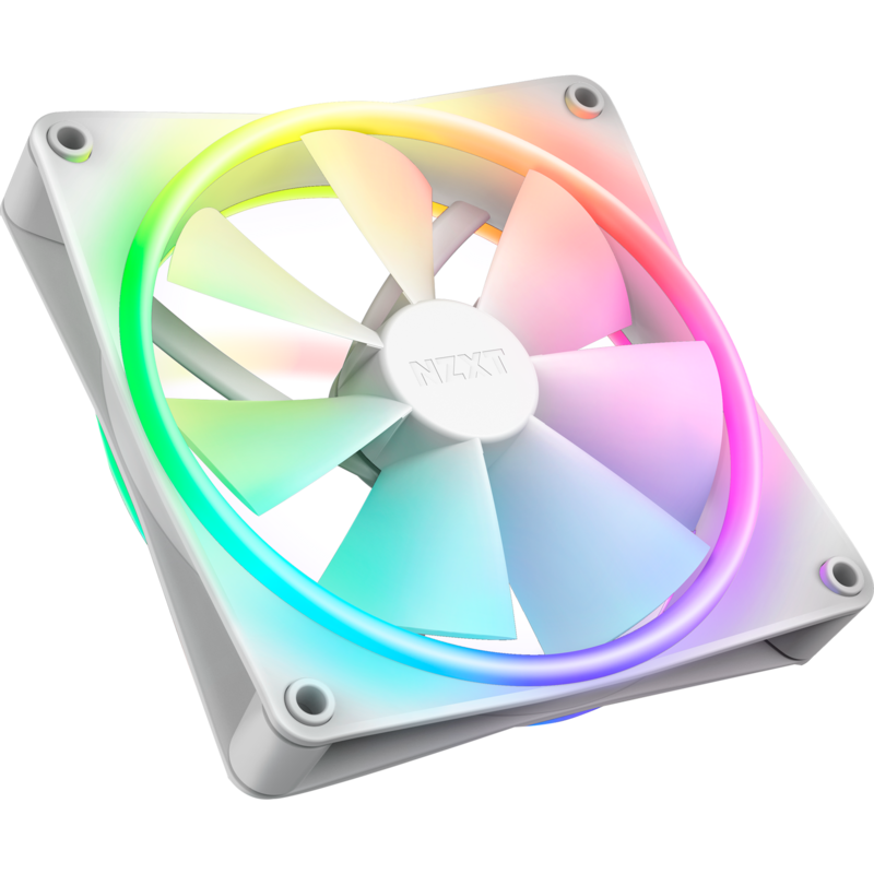NZXT F140 RGB DUO Single 140x140x25 Gehäuselüfter, weiß, Einzellüfter, ohne