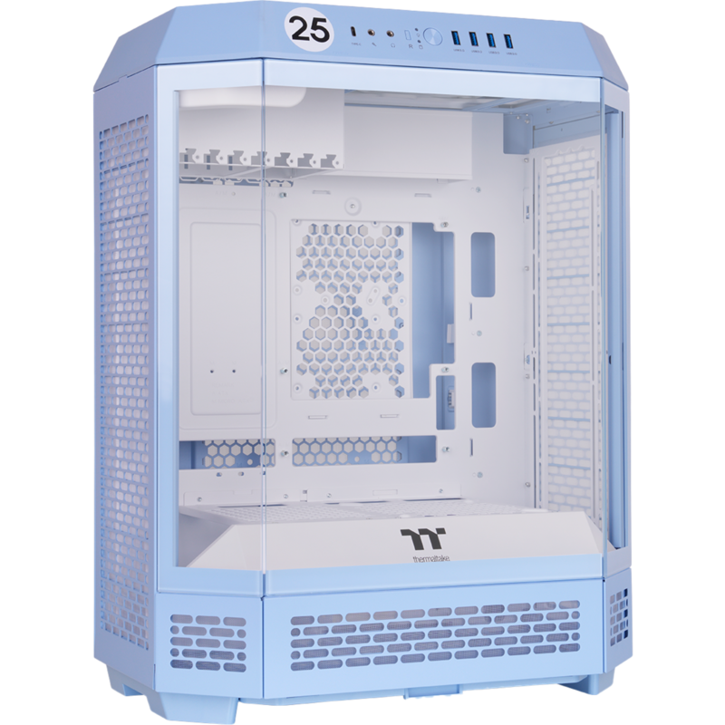 Thermaltake The Tower 600 Tower-Gehäuse, hellblau, Tempered Glass x 3