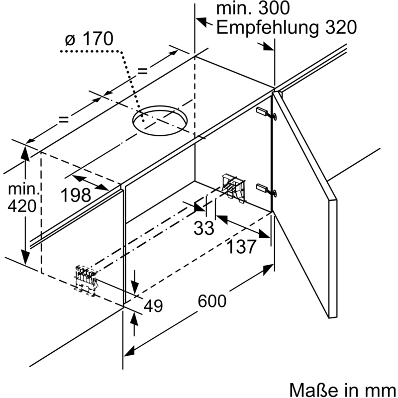 Neff D46ED52X1 Dunstabzugshaube, silber, Gebraucht