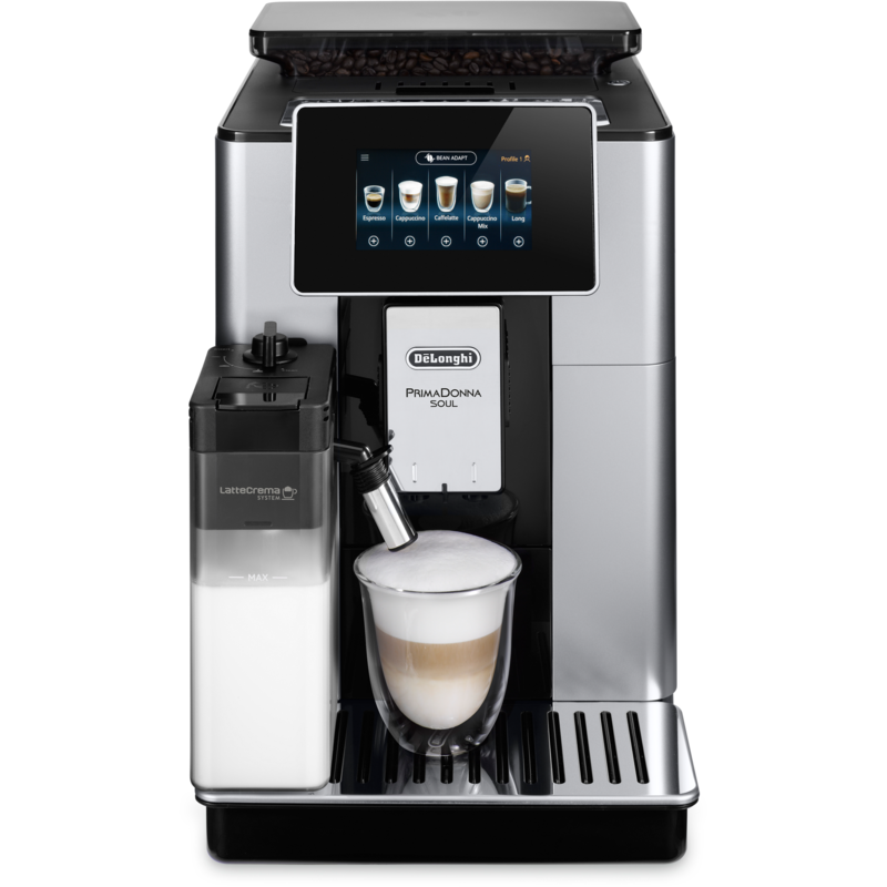 DeLonghi PrimaDonna Soul ECAM 610.55.SB Vollautomat, silber/schwarz