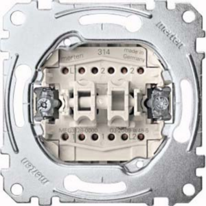 Merten Wechselschalter und Taster 10 Ampere 250 Volt Wechselstrom MEG3128-0000