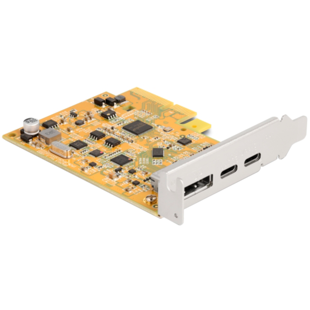 DeLOCK PCIe x4 Karte zu 1x ext. USB-C 10 Gbit/s B. + 1x extern USB-C DP Alt Mode