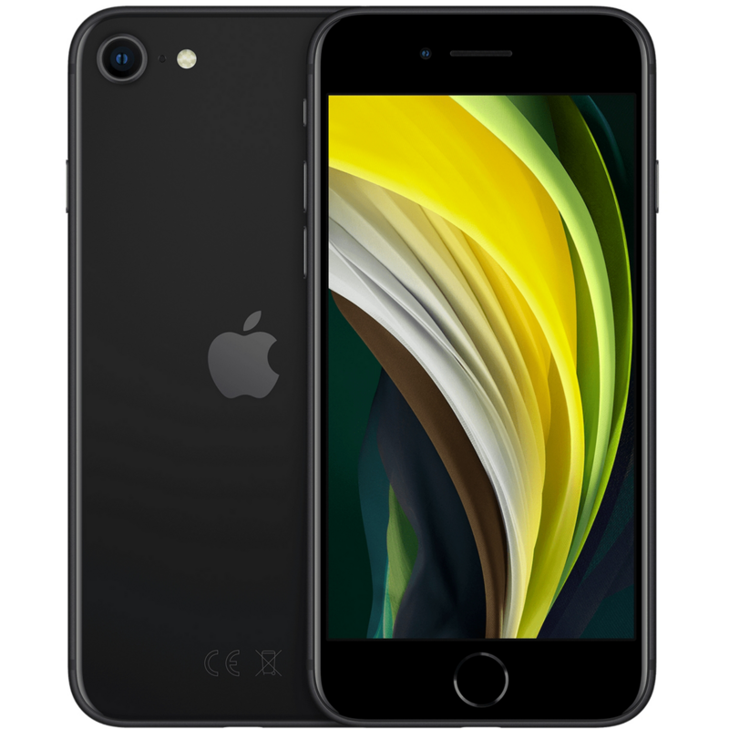 Apple iPhone SE 2. Generation (2020) 64GB Generalüberholt Handy, schwarz, Generalüberholt