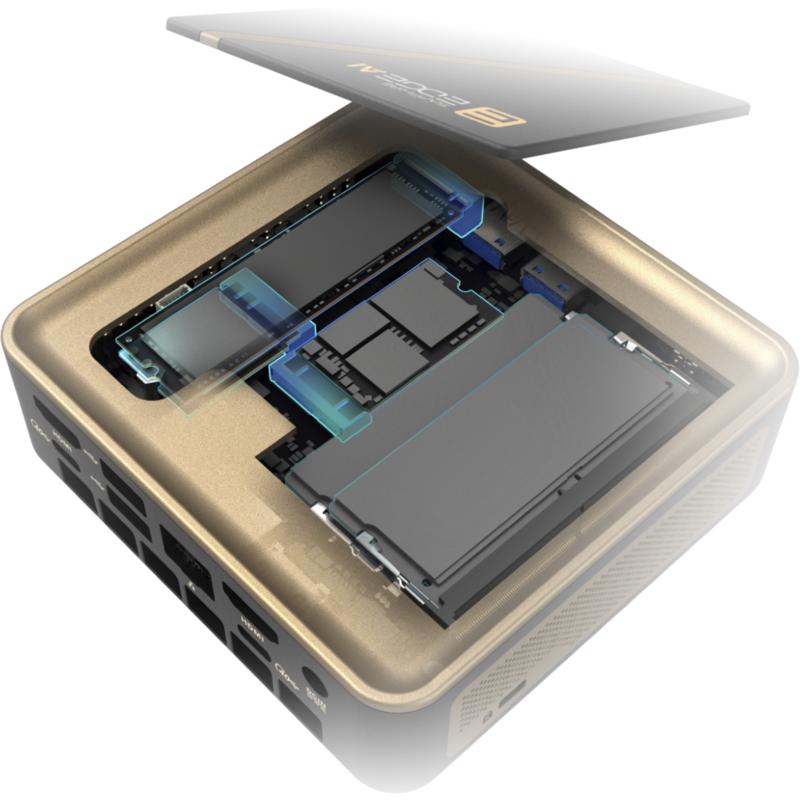 SAPPHIRE EDGE AI 350 Barebone, schwarz/gold, ohne Betriebssystem