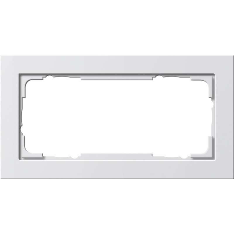 Gira Rahmen zweifach Rahmen ohne Mittelsteg glänzend, weiß (glänzend)